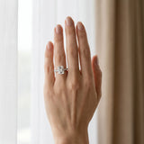 White gold Emerald Cut Diamond Solitaire with Pave Band and Four-Prong Setting_13