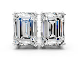 Platinum 0.50 Carat E-F VVS-VS Emerald Diamond Stud Earrings