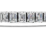 White gold Emerald Cut Diamond Tennis Bracelet with Four-Prong Setting_1