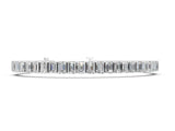 White gold Emerald Cut Diamond Tennis Bracelet with Four-Prong Setting
