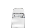 White gold Emerald Cut Diamond Three-Stone Mens Ring with Baguette Side Stones_5