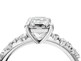 White gold Emerald Cut Diamond Vine Band with Four-Prong Setting_78