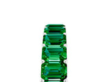 Platinum Emerald Cut Emerald Eternity Band with Shared Prong Setting