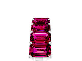 White gold Emerald Cut Garnet Prong-Set Eternity Band_11