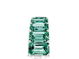 White gold Emerald Cut Green Sapphire Prong-Set Eternity Band_11