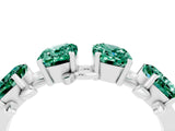 White gold Emerald Cut Green Sapphire Prong-Set Half Eternity Band_22