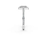 White gold Emerald Cut Halo Pave Split Shank Prong Setting Ring_63
