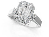 Platinum 2.04 Carat E VVS2 Round Halo Round Diamond Twist Band with Four-Prong Setting