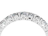 White gold Emerald Cut Moissanite Prong-Set Eternity Band_10