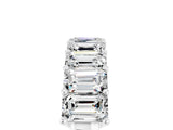 White gold Emerald Cut Moissanite Prong-Set Eternity Band_11