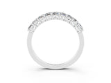 White gold Emerald Cut Moissanite Prong-Set Eternity Band_9