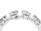 White gold Emerald Cut Moissanite Prong-Set Half Eternity Band_22