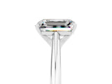 White gold Emerald Cut Moissanite Solitaire Engagement Ring with Cathedral Setting and Four-Prong Mount_41