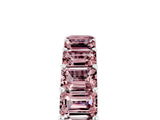 White gold Emerald Cut Morganite Eternity Band with Shared Prong Setting_11