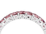 White gold Emerald Cut Morganite Prong-Set Eternity Band_10