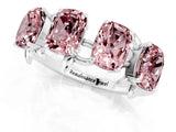 White gold Emerald Cut Morganite Prong-Set Half Eternity Band_19