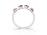 White gold Emerald Cut Morganite Prong-Set Half Eternity Band_21
