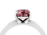 White gold Emerald Cut Morganite Solitaire Engagement Ring with Classic Band and Four-Prong Setting_28