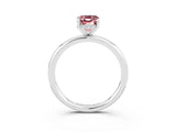 White gold Emerald Cut Morganite Solitaire Ring with Thin Band and Four-Prong Setting_15