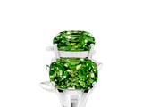 White gold Emerald Cut Peridot Prong-Set Half Eternity Band_23