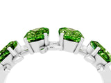 White gold Emerald Cut Peridot Prong-Set Half Eternity Band_28