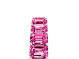 White gold Emerald Cut Pink Sapphire Eternity Band with Shared Prong Setting_23