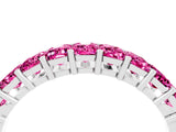 White gold Emerald Cut Pink Sapphire Prong-Set Eternity Band_22