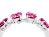 White gold Emerald Cut Pink Sapphire Prong-Set Half Eternity Band_34