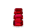 White gold Emerald Cut Ruby Prong-Set Eternity Band_11