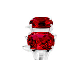 White gold Emerald Cut Ruby Prong-Set Half Eternity Band_23
