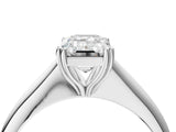 White gold Emerald Cut Solitaire Diamond Ring with Six-Prong Setting and Classic Band_48
