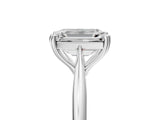 White gold Emerald Cut Solitaire Diamond Ring with Six-Prong Setting and Classic Band_49