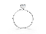White gold Emerald Cut Solitaire Engagement Ring with Thin Band and Four-Prong Setting_6