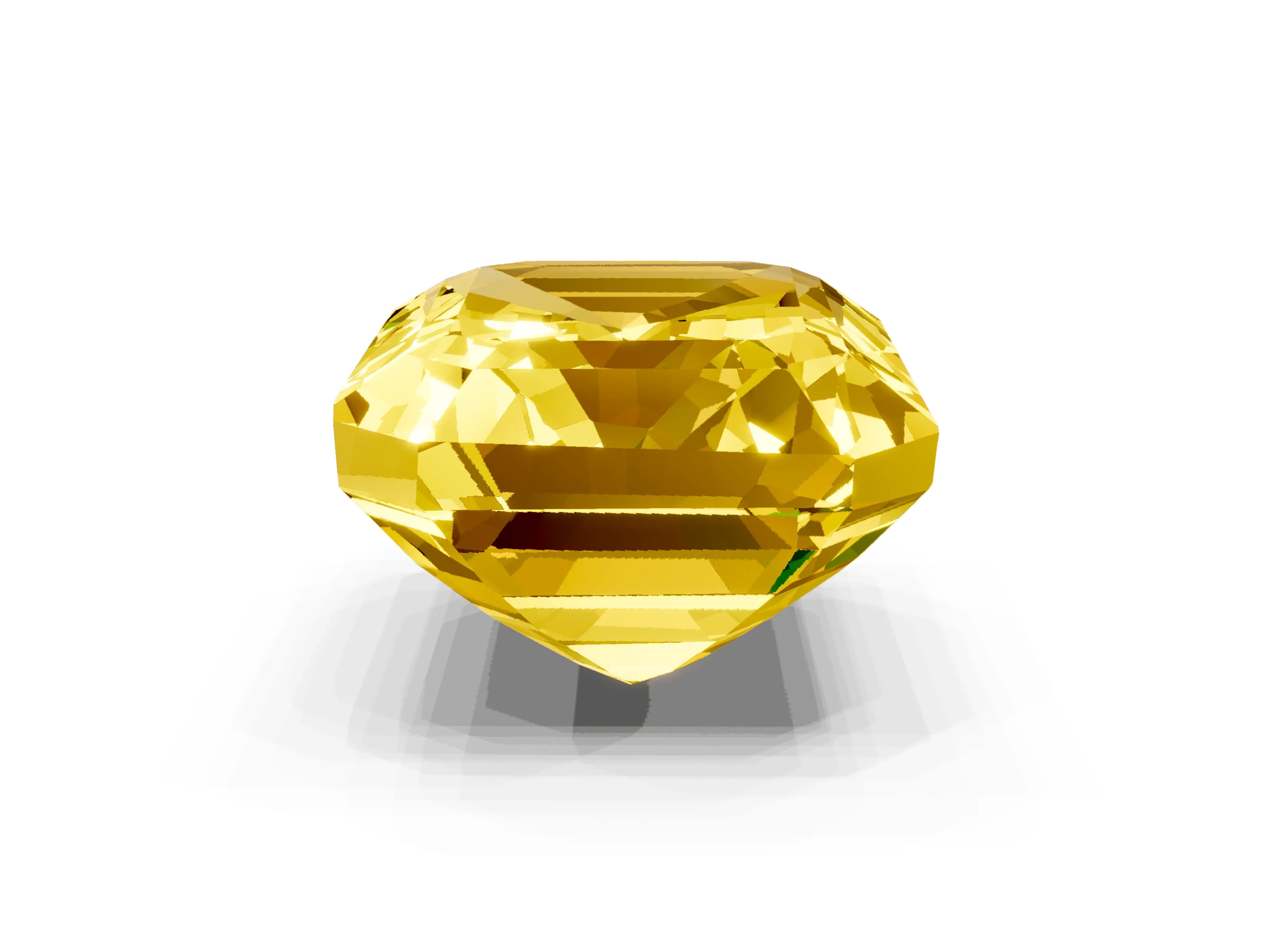 White gold Emerald Cut Solitaire Twisted Band with Prong Setting_21