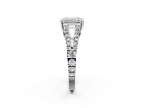White gold Emerald Cut Split Shank Pave Diamond Engagement Ring with Four-Prong Setting_30