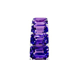 White gold Emerald Cut Tanzanite Eternity Band with Shared Prong Setting_11