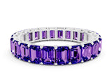 White gold Emerald Cut Tanzanite Eternity Band with Shared Prong Setting_6