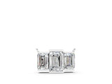 White gold Emerald Cut Three-Stone Bar Pendant with Bar Prong Setting_10