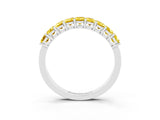 White gold Emerald Cut Yellow Sapphire Prong-Set Eternity Band_21