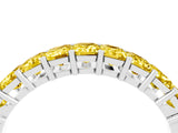White gold Emerald Cut Yellow Sapphire Prong-Set Eternity Band_22