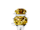 White gold Emerald Cut Yellow Sapphire Prong-Set Half Eternity Band_35