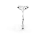 White gold Emerald Diamond Cluster Halo Solitaire with Four-Prong Setting_74