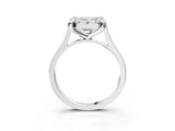 White gold Emerald Diamond Cluster Halo Solitaire with Four-Prong Setting_75