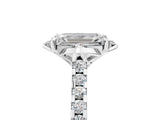 White gold Emerald Diamond Pave Band with Floral Prong Setting_33