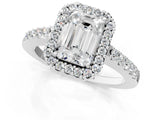 White gold Emerald Halo Diamond Pavé Solitaire Ring_52