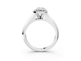 White gold Emerald Halo Diamond Ring with Cathedral Band and Four-Prong Setting_83