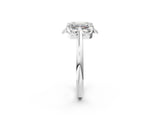 White gold Emerald Halo Diamond Ring with Round Cluster Setting, Solitaire Band, and Four-Prong Setting_42