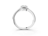 White gold Emerald Halo Diamond Ring with Round Cluster Setting, Solitaire Band, and Four-Prong Setting_43