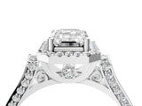 White gold Emerald Halo Pave Split Shank Prong Setting Ring_73