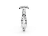 White gold Emerald Halo Split Shank Diamond Ring with Pavé Setting_28